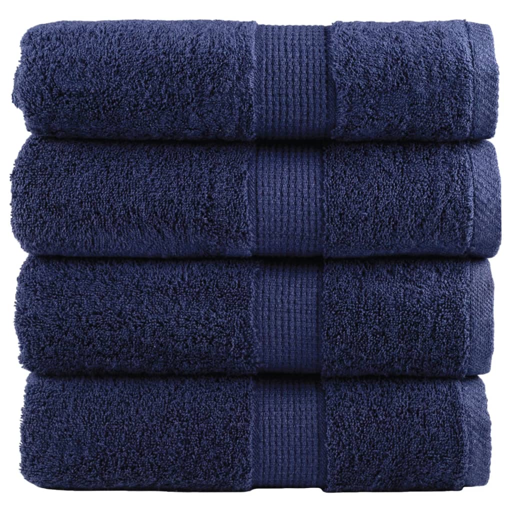 Premium washandjes SOLUND 4 stuks marineblauw 30x30 cm 600 g/m² is nu te koop bij PeponiXL, paradijselijk wonen!