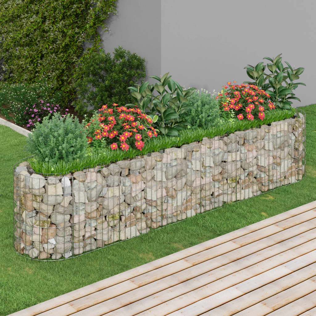 Gabion plantenbak verhoogd 260x50x50 cm gegalvaniseerd ijzer is nu te koop bij PeponiXL, paradijselijk wonen!