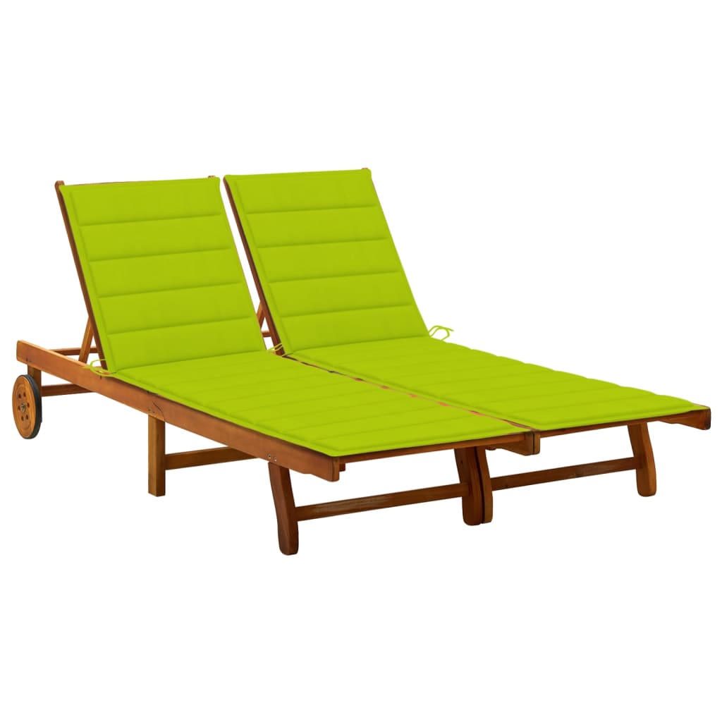 Ligbed 2-persoons met kussens massief acaciahout is nu te koop bij PeponiXL, paradijselijk wonen!