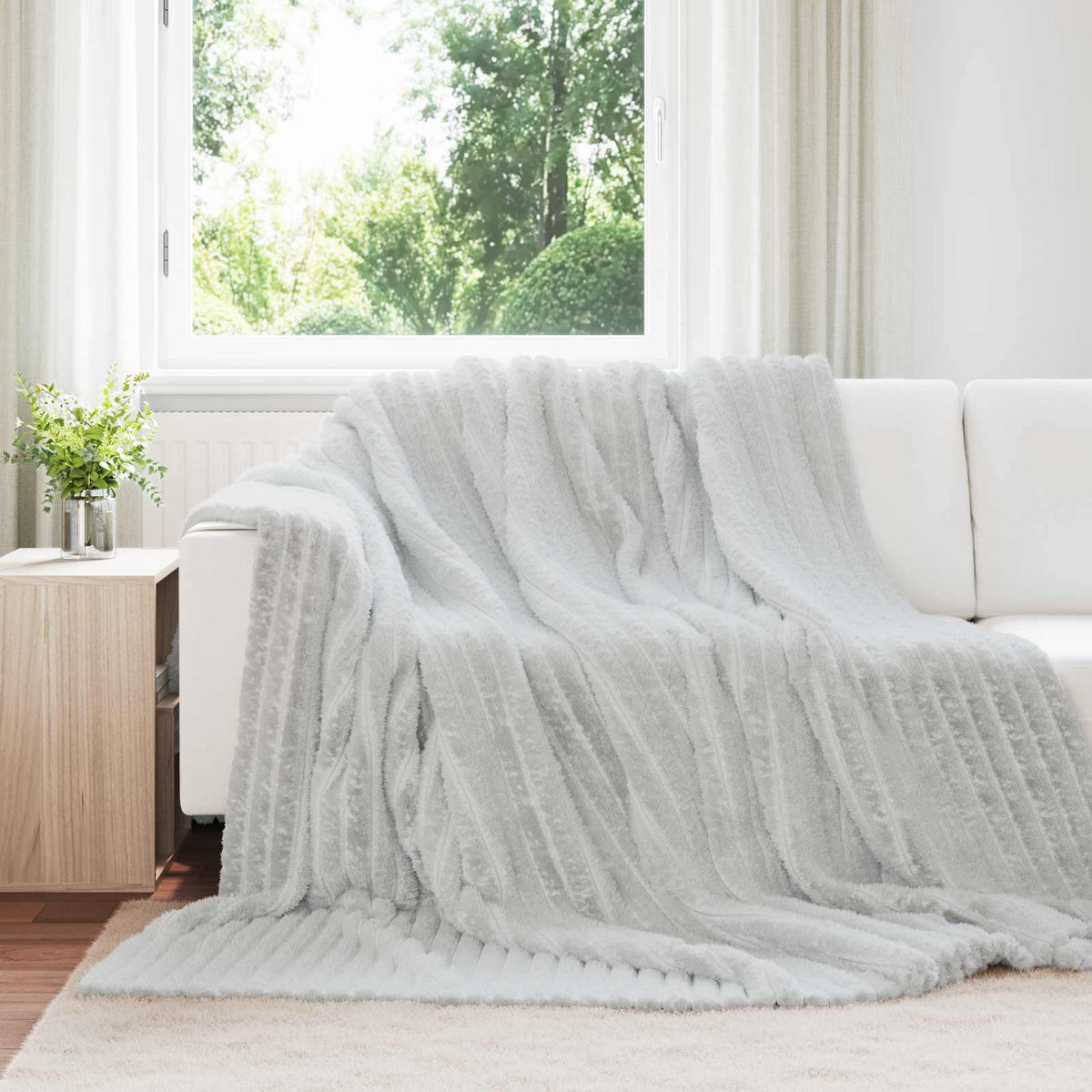 Gooi Deken Grijs 240 x 220 cm Fleece is nu te koop bij PeponiXL, paradijselijk wonen!