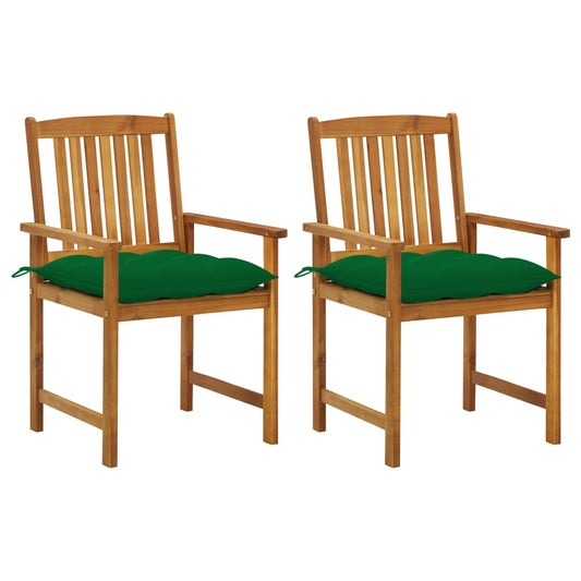 Tuinstoelen 2 st met kussens massief acaciahout is nu te koop bij PeponiXL, paradijselijk wonen!