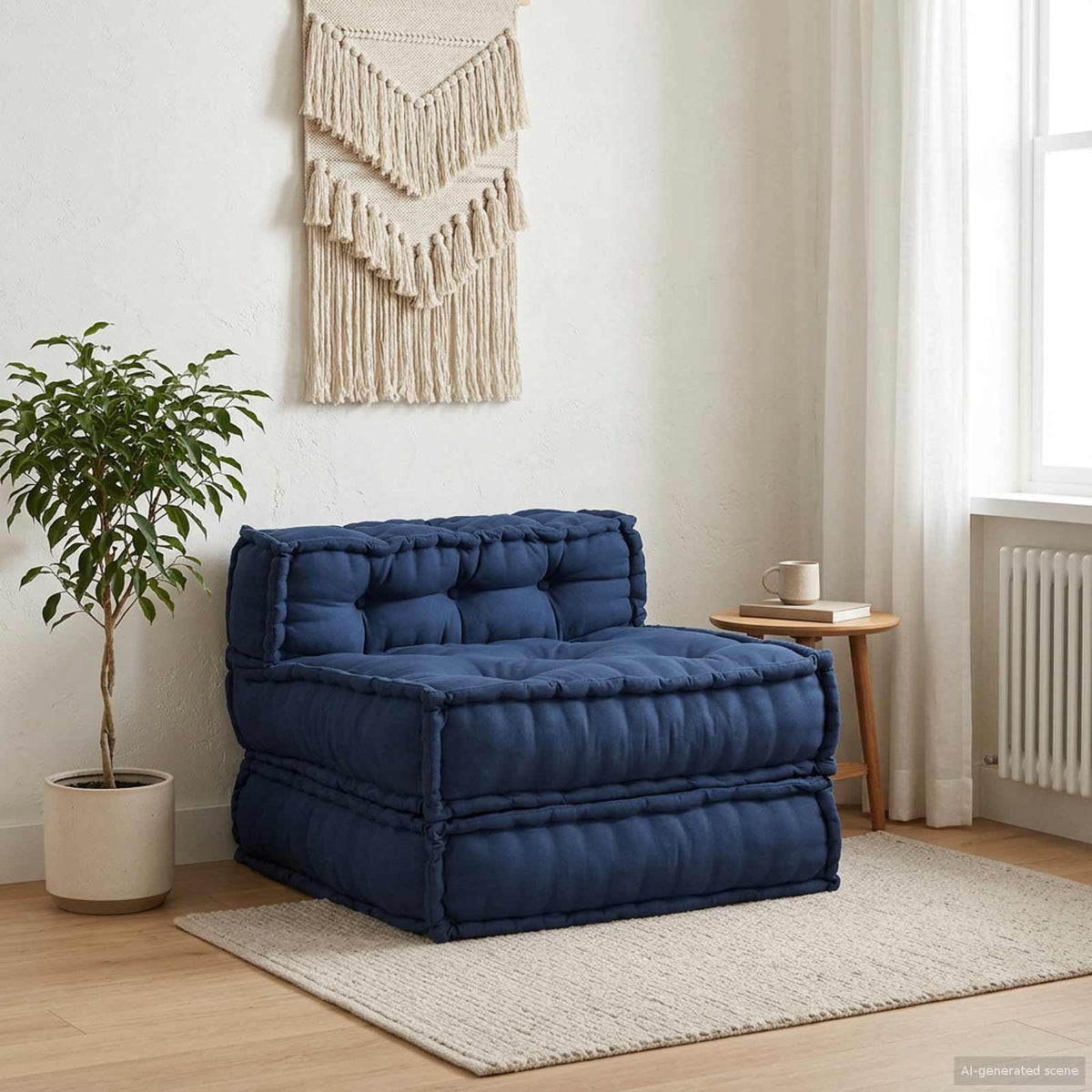 Modulair Sofabet Indigo 70 x 70 x 56 cm Stof is nu te koop bij PeponiXL, paradijselijk wonen!