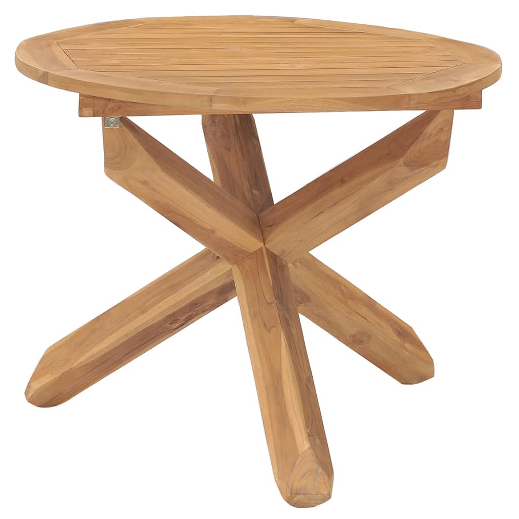 Tuintafel Ø90x75 cm massief teakhout is nu te koop bij PeponiXL, paradijselijk wonen!