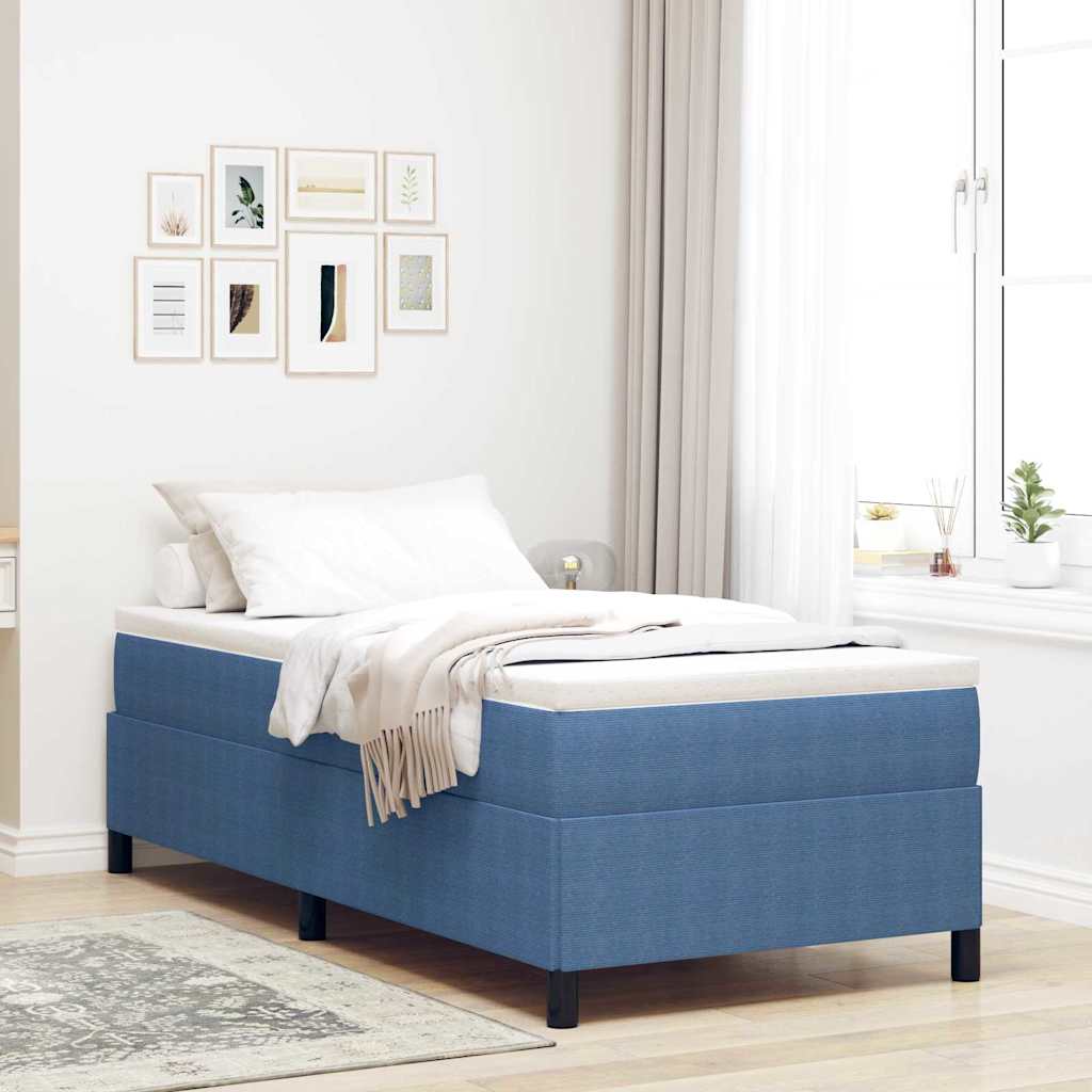 Boxspringbed Blauw 90 x 190 cm Katoen Stof is nu te koop bij PeponiXL, paradijselijk wonen!