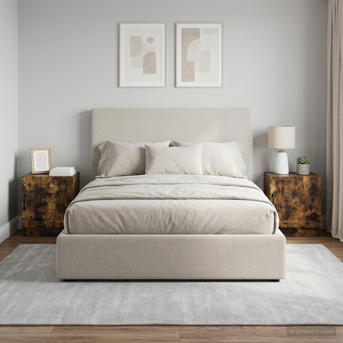 Nachtkastje 2 pcs Gerookt eiken 43 x 34,5 x 47 cm Bewerkt hout is nu te koop bij PeponiXL, paradijselijk wonen!