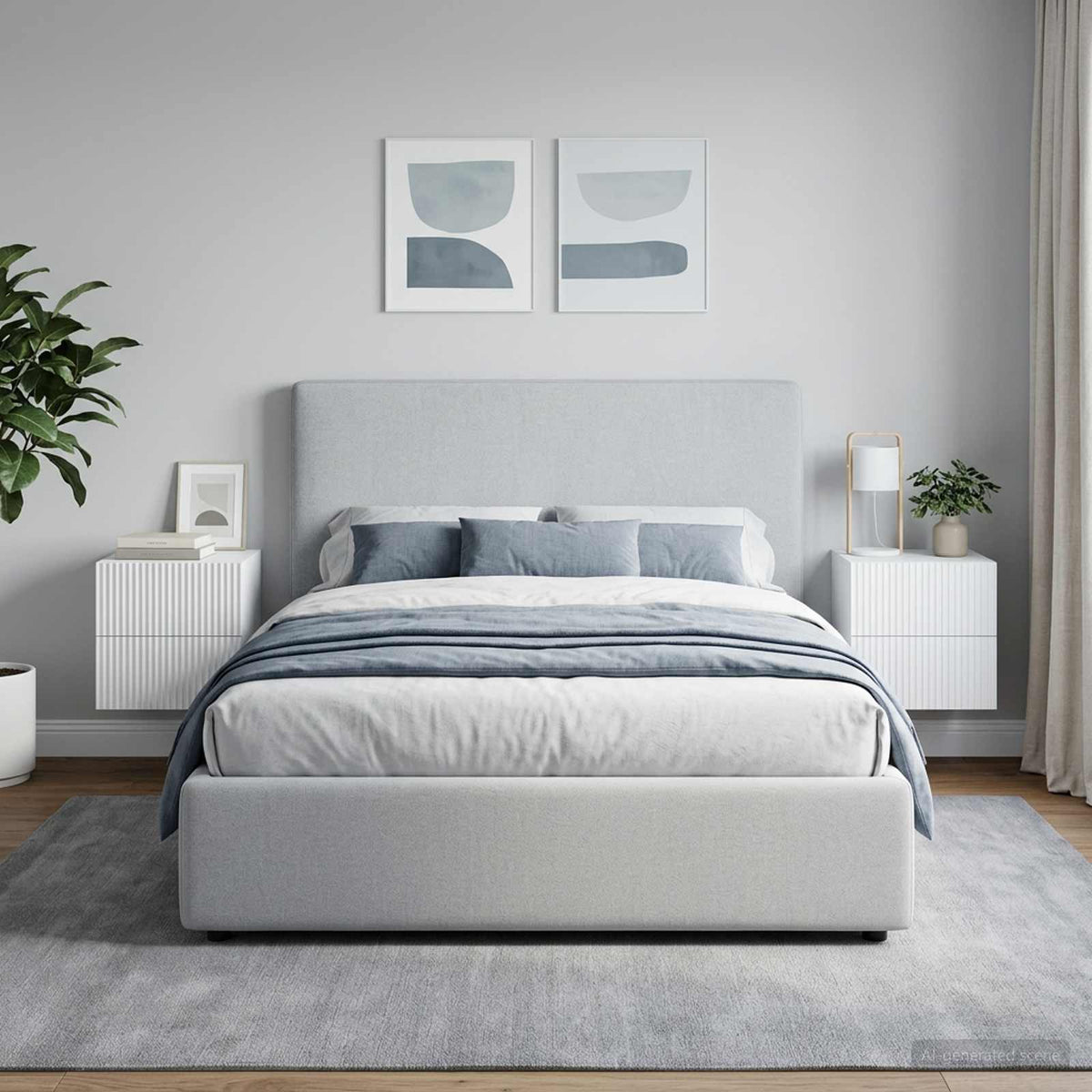 Wandbeugel Bedkast 2 pcs Wit 33 x 34,5 x 40 cm Bewerkt hout is nu te koop bij PeponiXL, paradijselijk wonen!