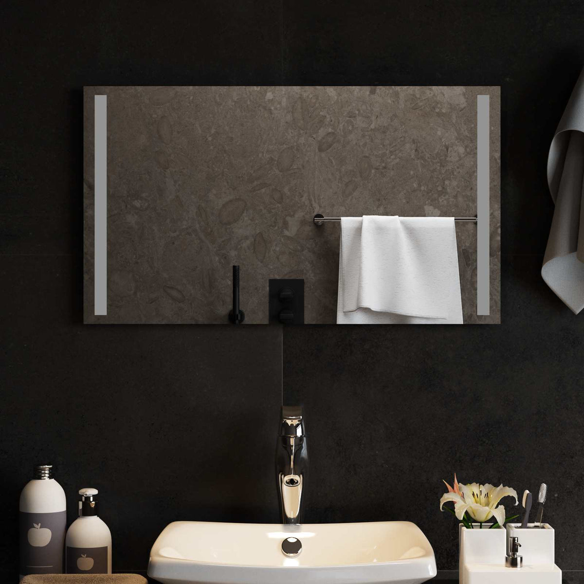 LED Badkamer Spiegel Transparant 70 x 40 cm gehard glas is nu te koop bij PeponiXL, paradijselijk wonen!