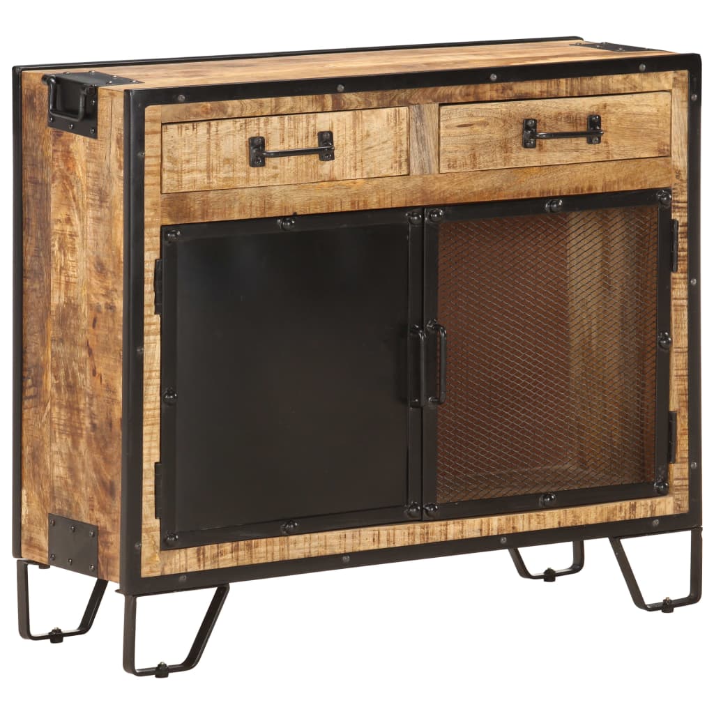 Dressoir 80x31x71 cm massief ruw mangohout is nu te koop bij PeponiXL, paradijselijk wonen!