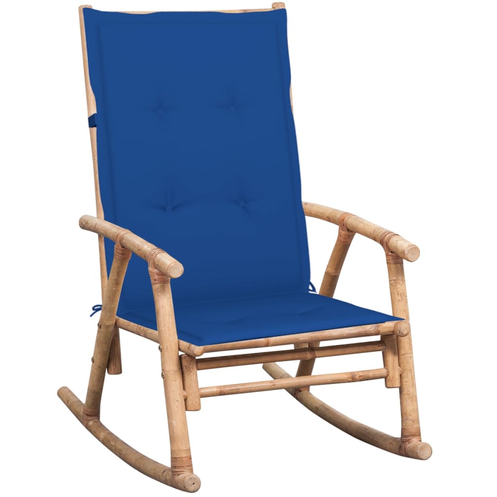 Schommelstoel met kussen bamboe is nu te koop bij PeponiXL, paradijselijk wonen!