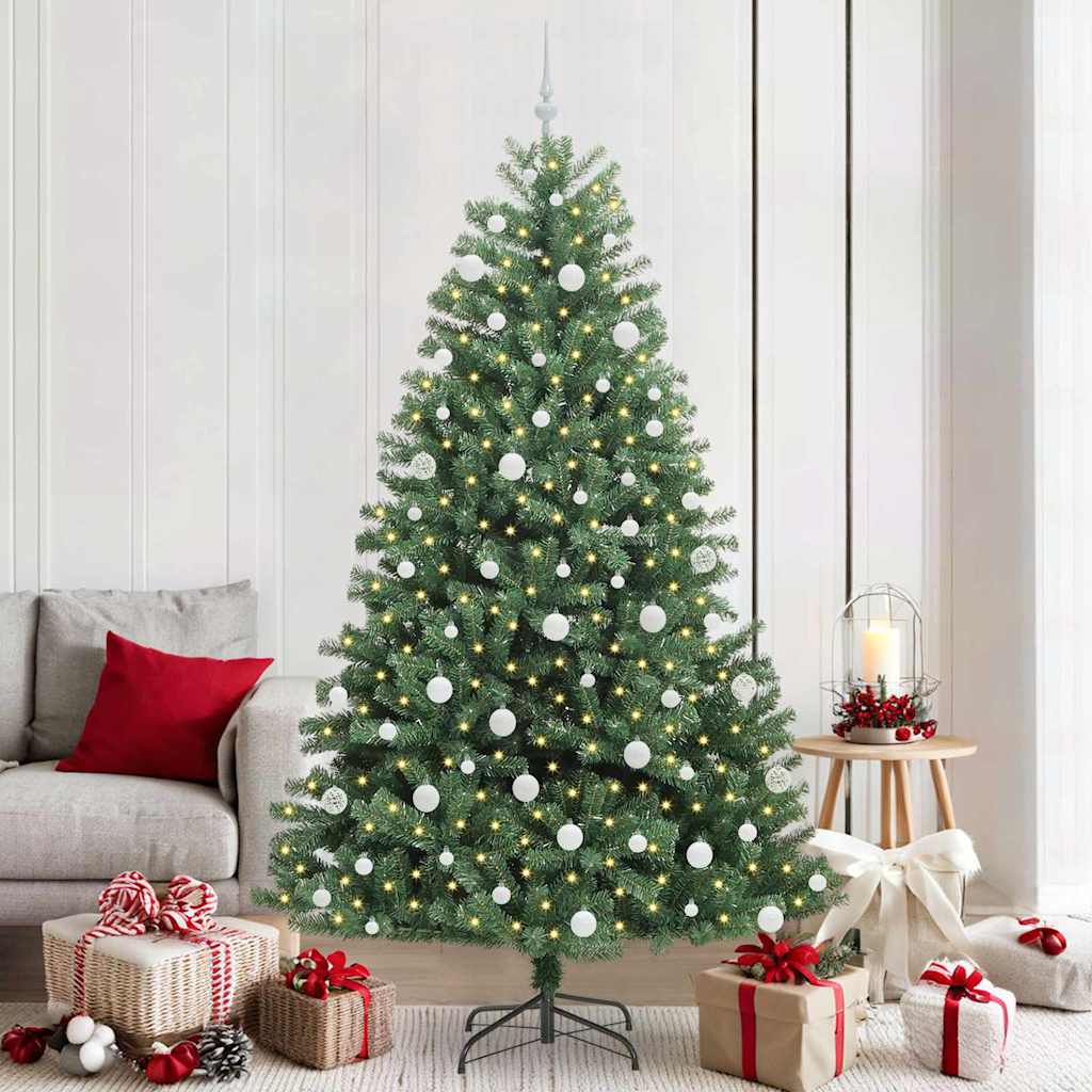 Kunstmatige Inklapbare Kerstboom Groen 210 cm PVC en Metaal is nu te koop bij PeponiXL, paradijselijk wonen!
