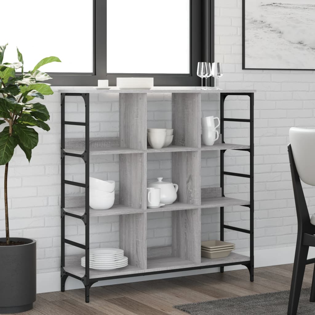 Dressoir 102x32x103,5 cm bewerkt hout grijs sonoma eikenkleurig is nu te koop bij PeponiXL, paradijselijk wonen!