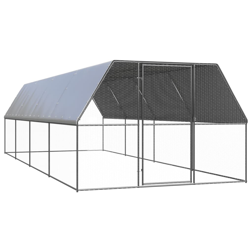 Buitenhok voor kippen 3x8x2 m gegalvaniseerd staal is nu te koop bij PeponiXL, paradijselijk wonen!