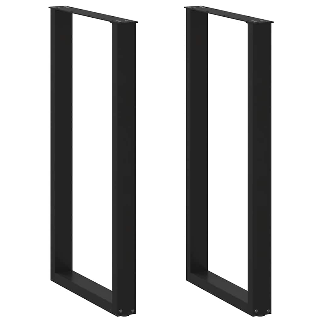 Bartafelpoten 2 st U-vormig 60x(110-111) cm staal zwart is nu te koop bij PeponiXL, paradijselijk wonen!