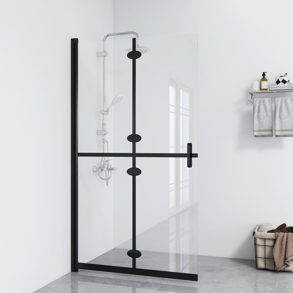 Inloopdouchewand inklapbaar 110x190 cm ESG-glas transparant is nu te koop bij PeponiXL, paradijselijk wonen!
