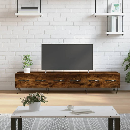 Tv-meubel 150x36x30 cm bewerkt hout gerookt eikenkleurig is nu te koop bij PeponiXL, paradijselijk wonen!