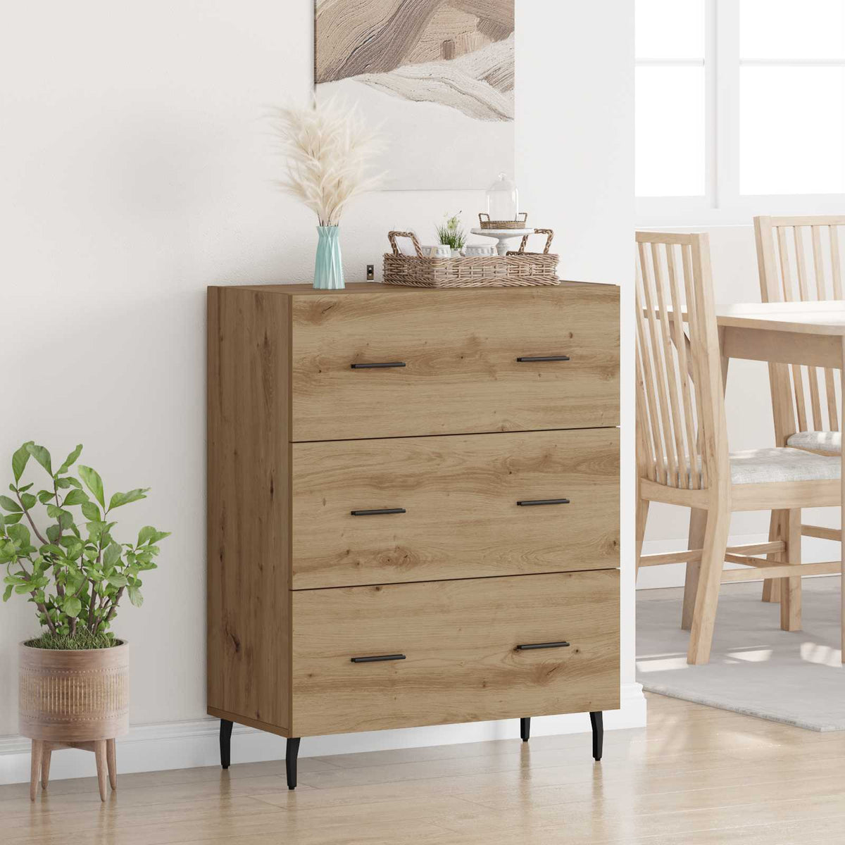 Dressoir Artisan Eiken 69,5 x 34 x 90 cm is nu te koop bij PeponiXL, paradijselijk wonen!