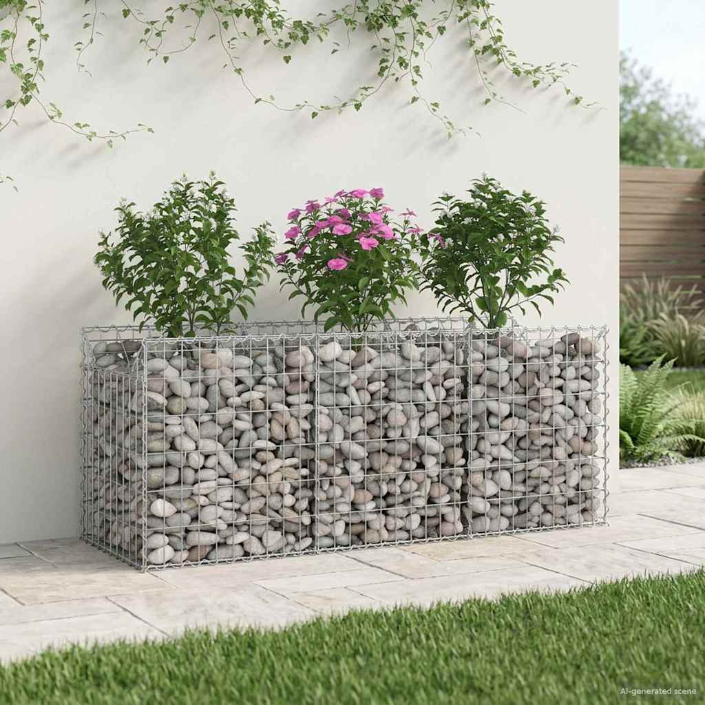 Gabion Verhoogd Bed Zilverkleurig is nu te koop bij PeponiXL, paradijselijk wonen!