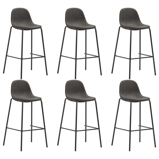 Barstoelen 6 st stof donkergrijs is nu te koop bij PeponiXL, paradijselijk wonen!