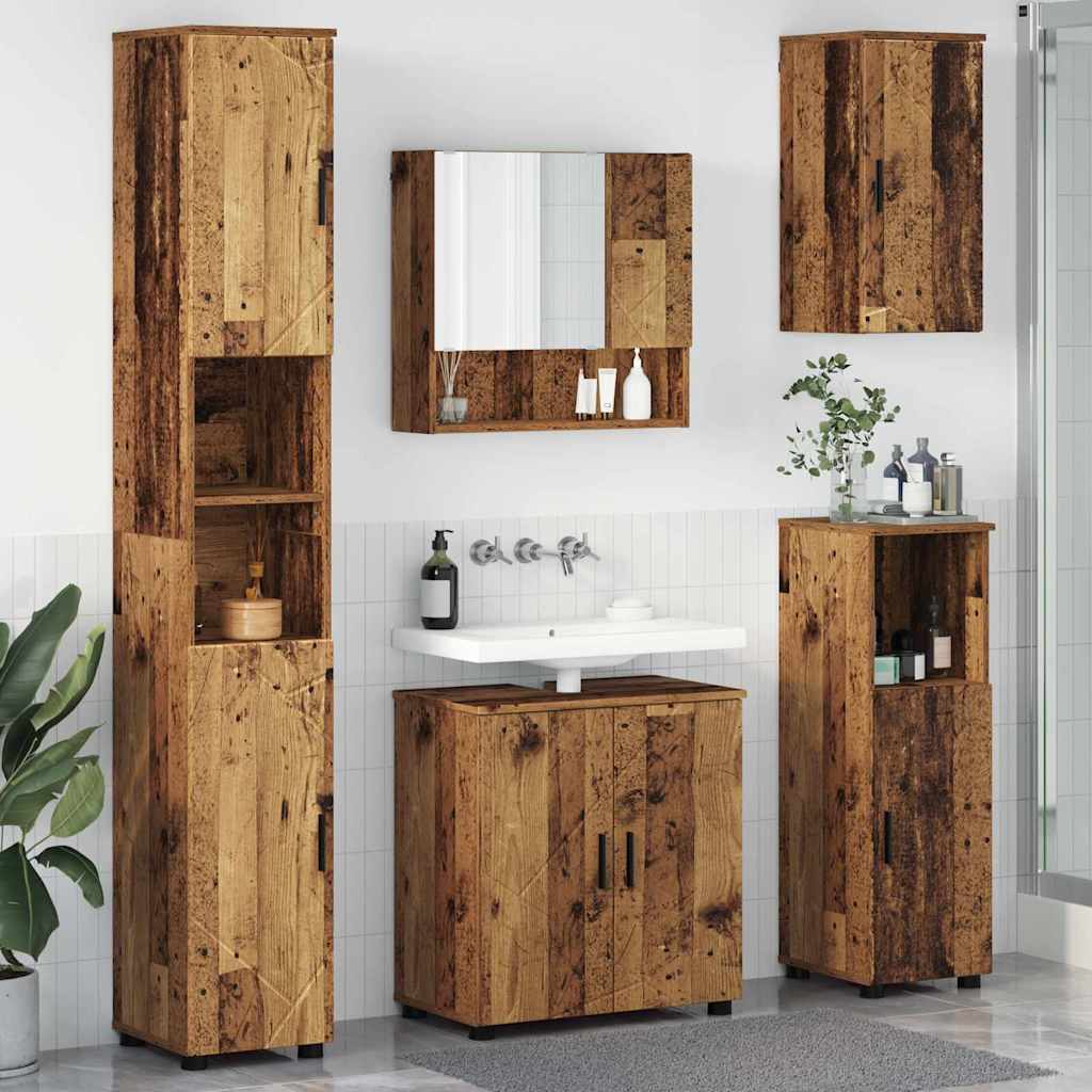 Badkamermeubelset 5 st Oud Hout 61 x 35 x 64 cm is nu te koop bij PeponiXL, paradijselijk wonen!