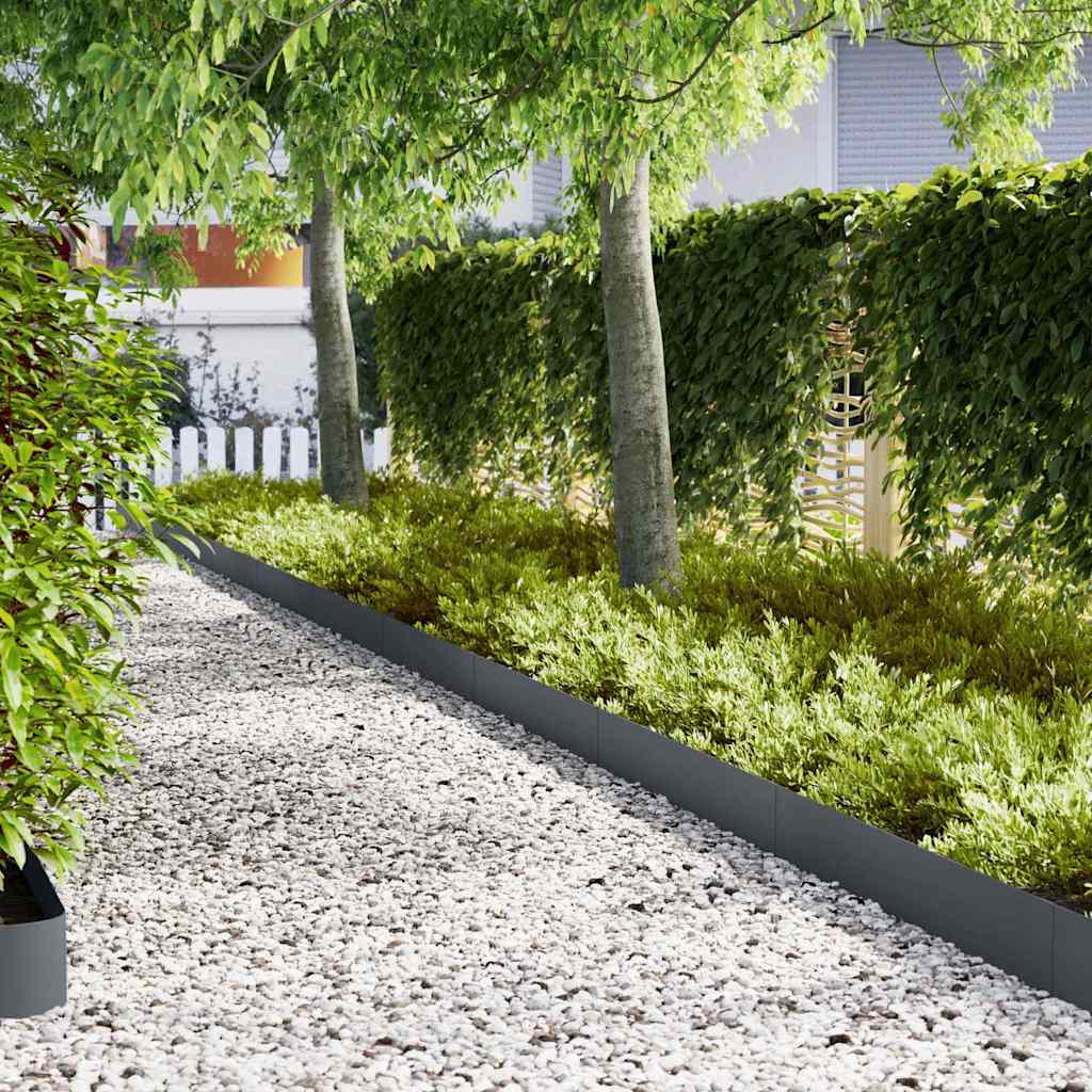 Tuinrand 30 pcs Antraciet 100 x 0.05 x 20 cm Koudgewalst staal is nu te koop bij PeponiXL, paradijselijk wonen!