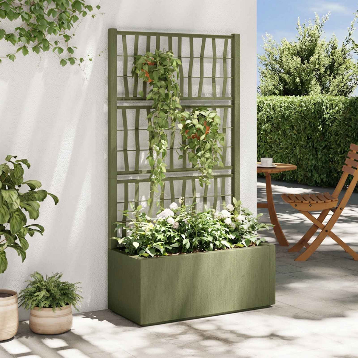 Tuindruppel met Trellis Groen 80 x 36 x 140 cm PP is nu te koop bij PeponiXL, paradijselijk wonen!