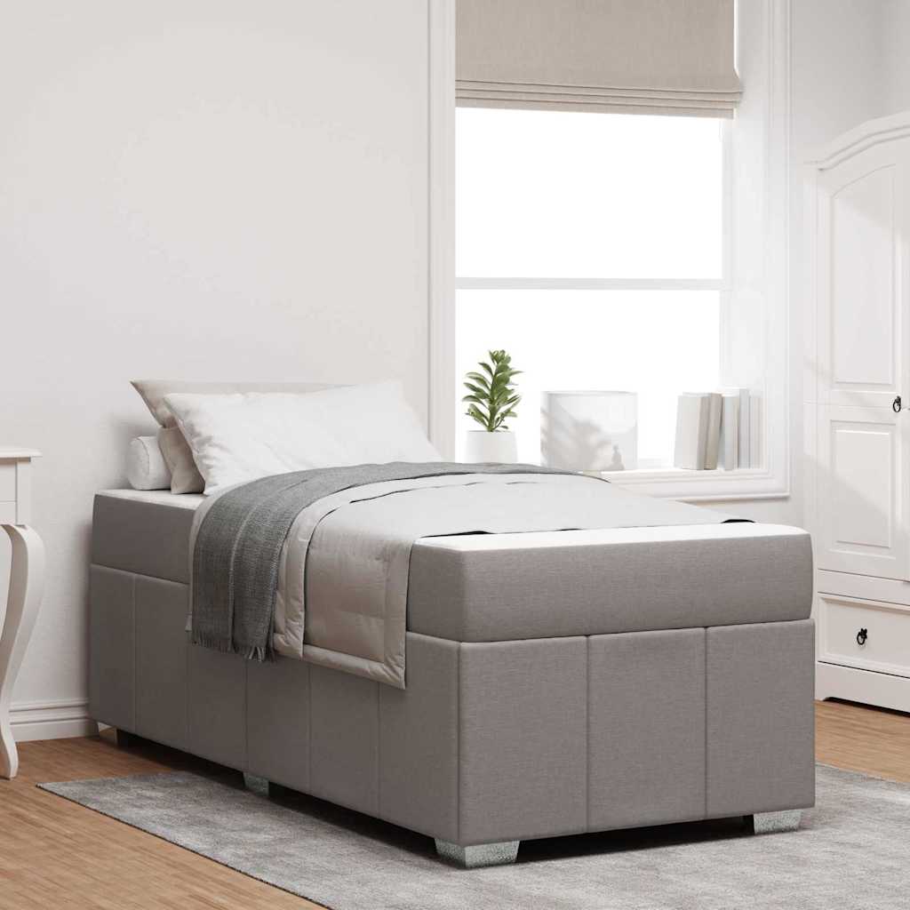 Bedframe met matras Taupe 90 x 200 cm Stof is nu te koop bij PeponiXL, paradijselijk wonen!