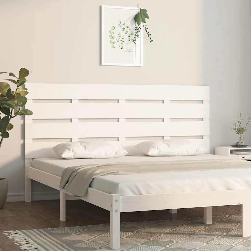 Hoofdbord 180x3x80 cm massief grenenhout wit is nu te koop bij PeponiXL, paradijselijk wonen!