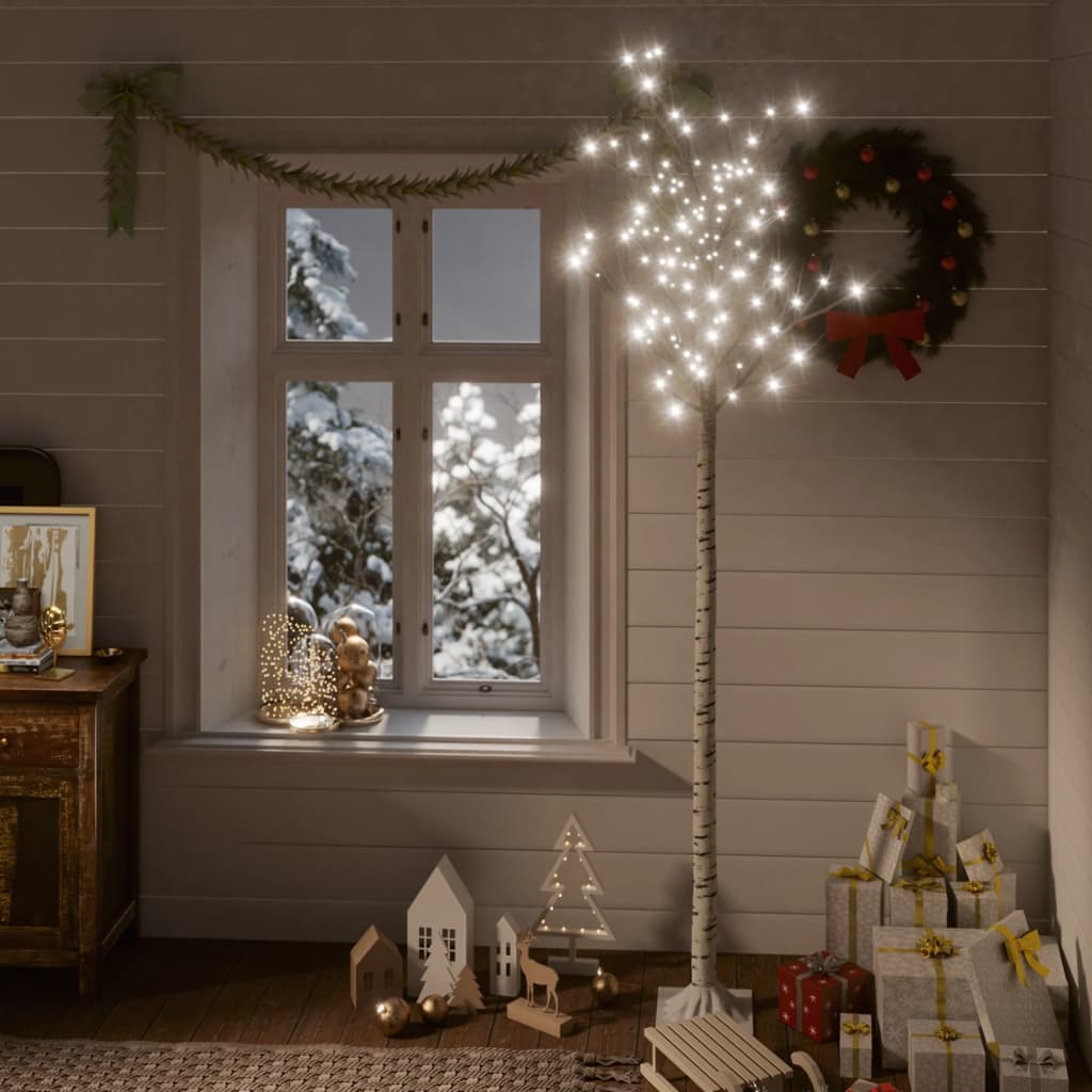 Kerstboom wilg met 220 koudwitte LED's binnen en buiten 2,2 m is nu te koop bij PeponiXL, paradijselijk wonen!