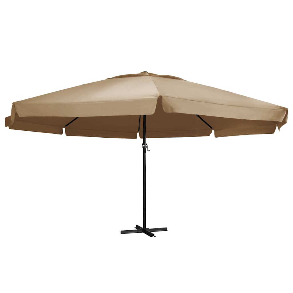 Parasol met aluminium paal 600 cm taupe is nu te koop bij PeponiXL, paradijselijk wonen!