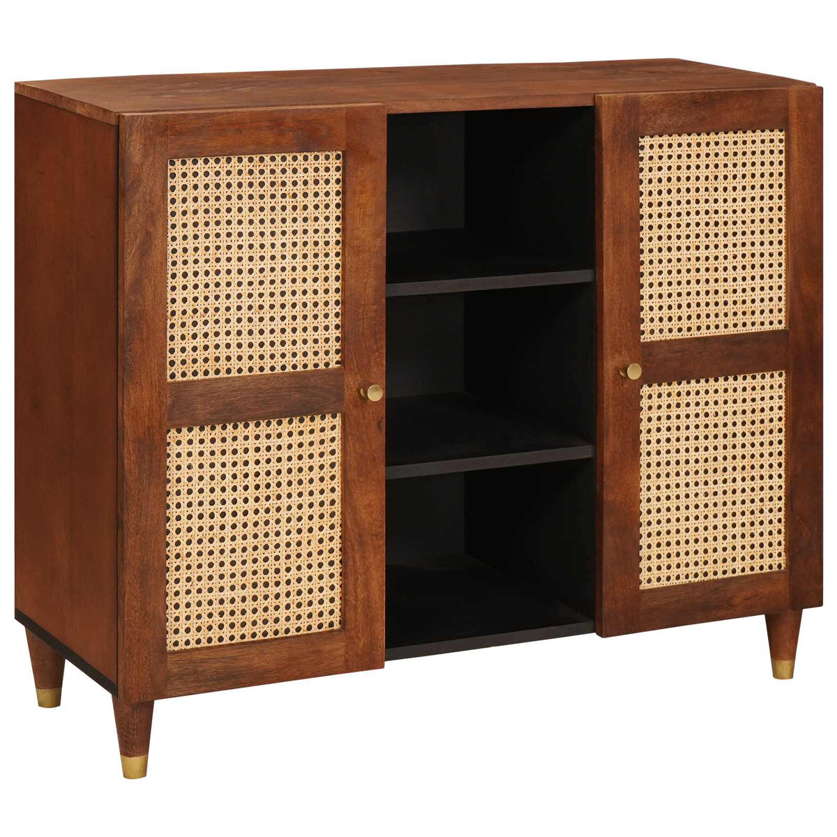 Dressoir Bruin 90 x 33,5 x 75 cm Massief Mango Hout is nu te koop bij PeponiXL, paradijselijk wonen!