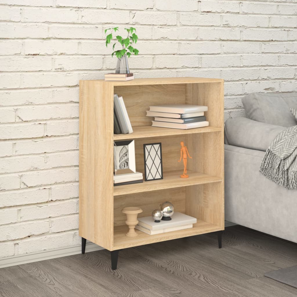 Dressoir 69,5x32,5x90 cm bewerkt hout sonoma eikenkleurig is nu te koop bij PeponiXL, paradijselijk wonen!