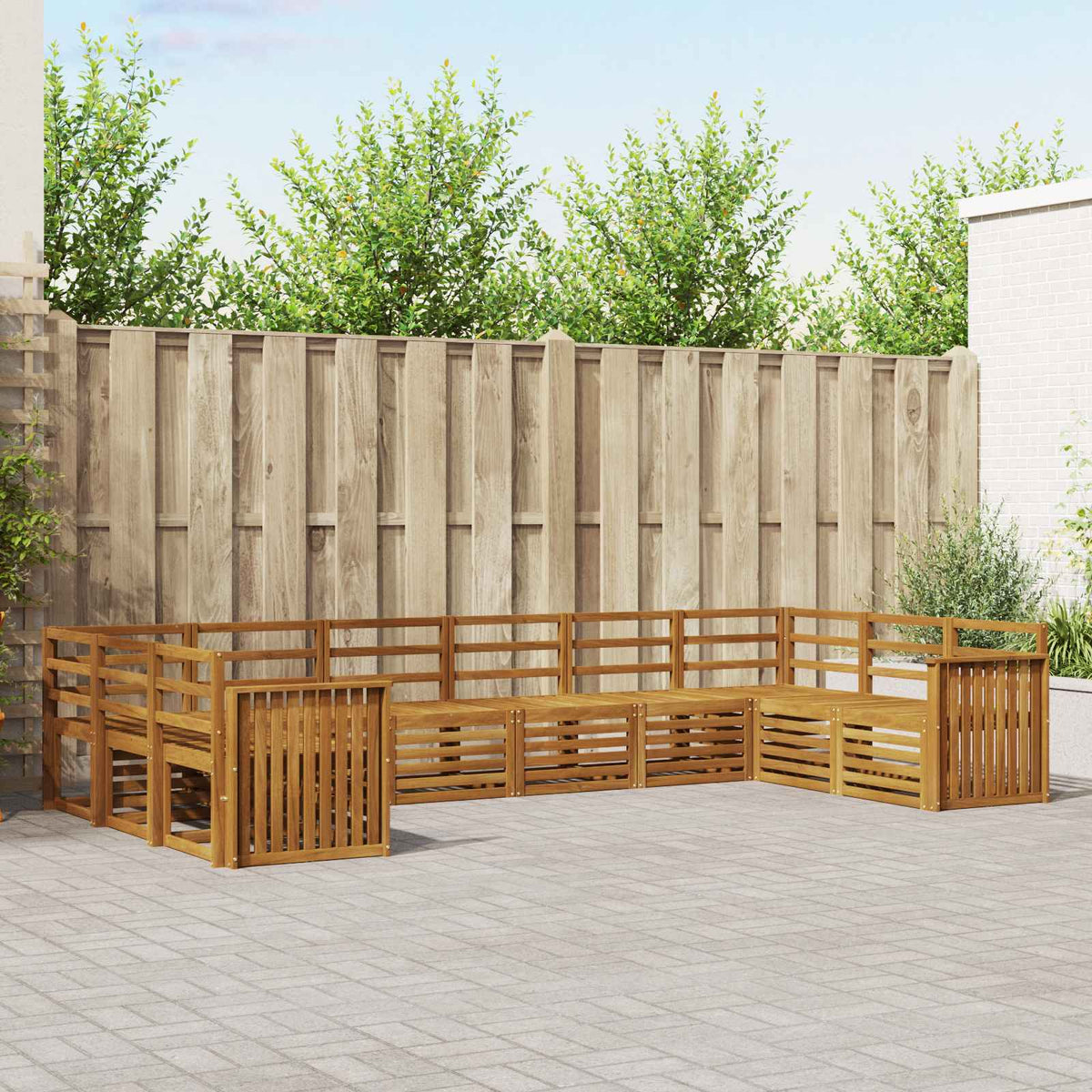 Hoekbank Set 10 pcs Naturel is nu te koop bij PeponiXL, paradijselijk wonen!
