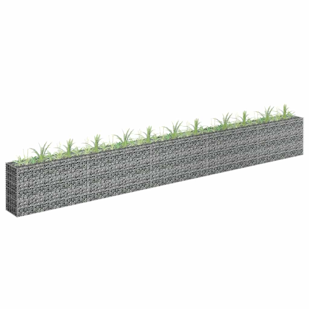 Gabion plantenbak verhoogd 450x30x60 cm gegalvaniseerd staal is nu te koop bij PeponiXL, paradijselijk wonen!
