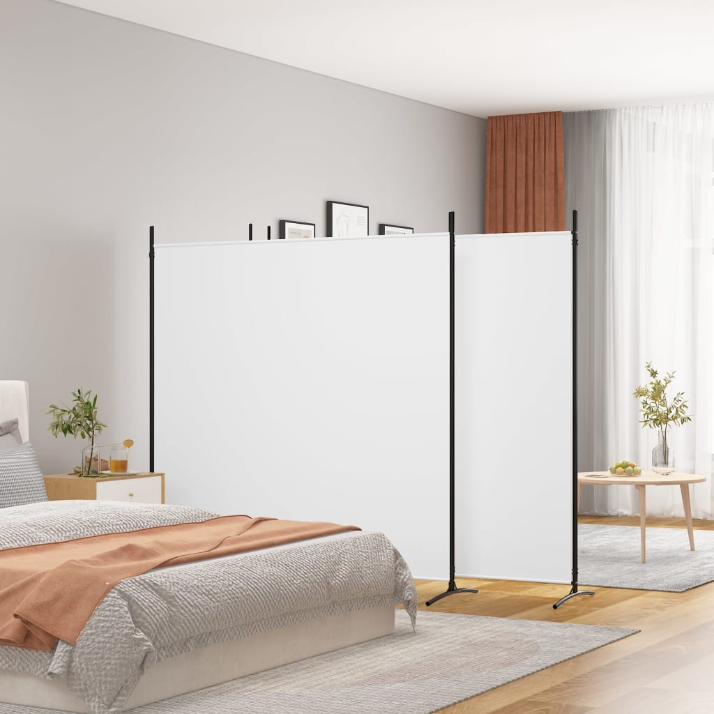 Kamerscherm met 4 panelen 698x180 cm stof wit is nu te koop bij PeponiXL, paradijselijk wonen!