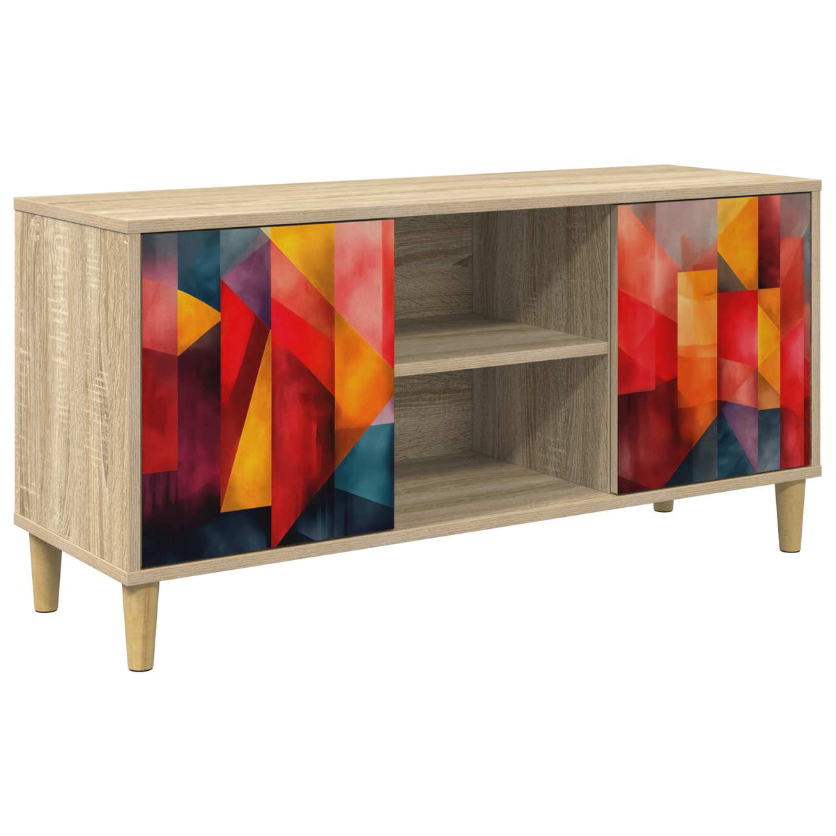 Tv-meubel HEESCH 102 x 33 x 50 cm Sonoma Bewerkt hout is nu te koop bij PeponiXL, paradijselijk wonen!