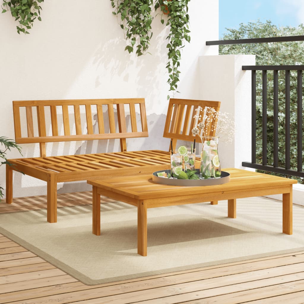 2-delige Loungeset pallet massief acaciahout is nu te koop bij PeponiXL, paradijselijk wonen!