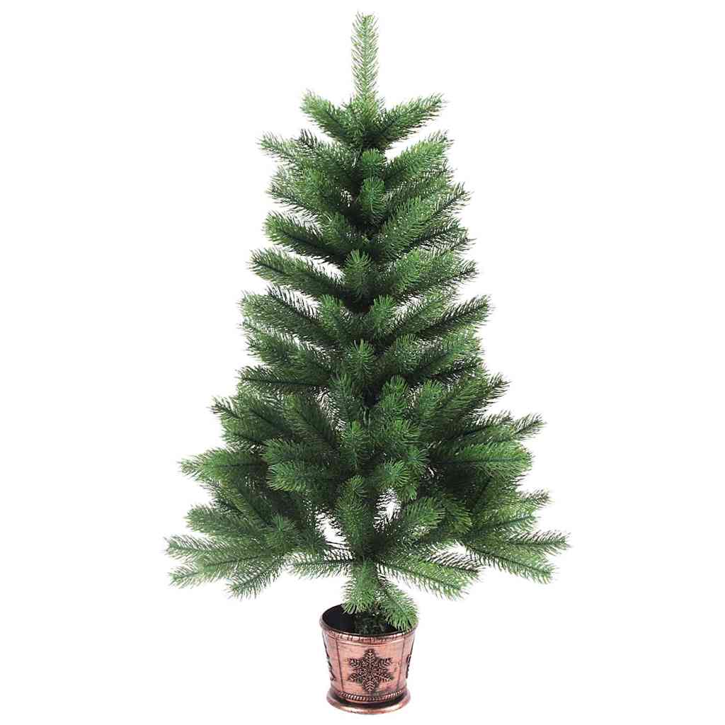 Kunstkerstboom met levensechte naalden 90 cm groen is nu te koop bij PeponiXL, paradijselijk wonen!