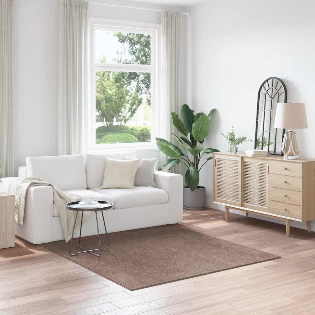 Antislip Shaggy Tapijt Bruin 160 x 160 cm PP is nu te koop bij PeponiXL, paradijselijk wonen!