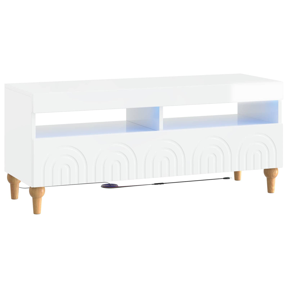 LED tv-meubel Hoogglans Wit Bewerkt hout is nu te koop bij PeponiXL, paradijselijk wonen!