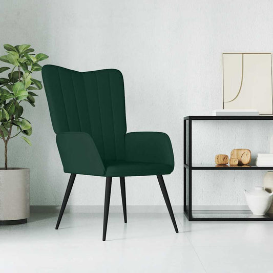 Relaxstoel fluweel donkergoen is nu te koop bij PeponiXL, paradijselijk wonen!
