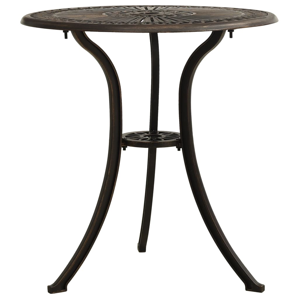 Tuintafel 62x62x65 cm gietaluminium bronskleurig is nu te koop bij PeponiXL, paradijselijk wonen!