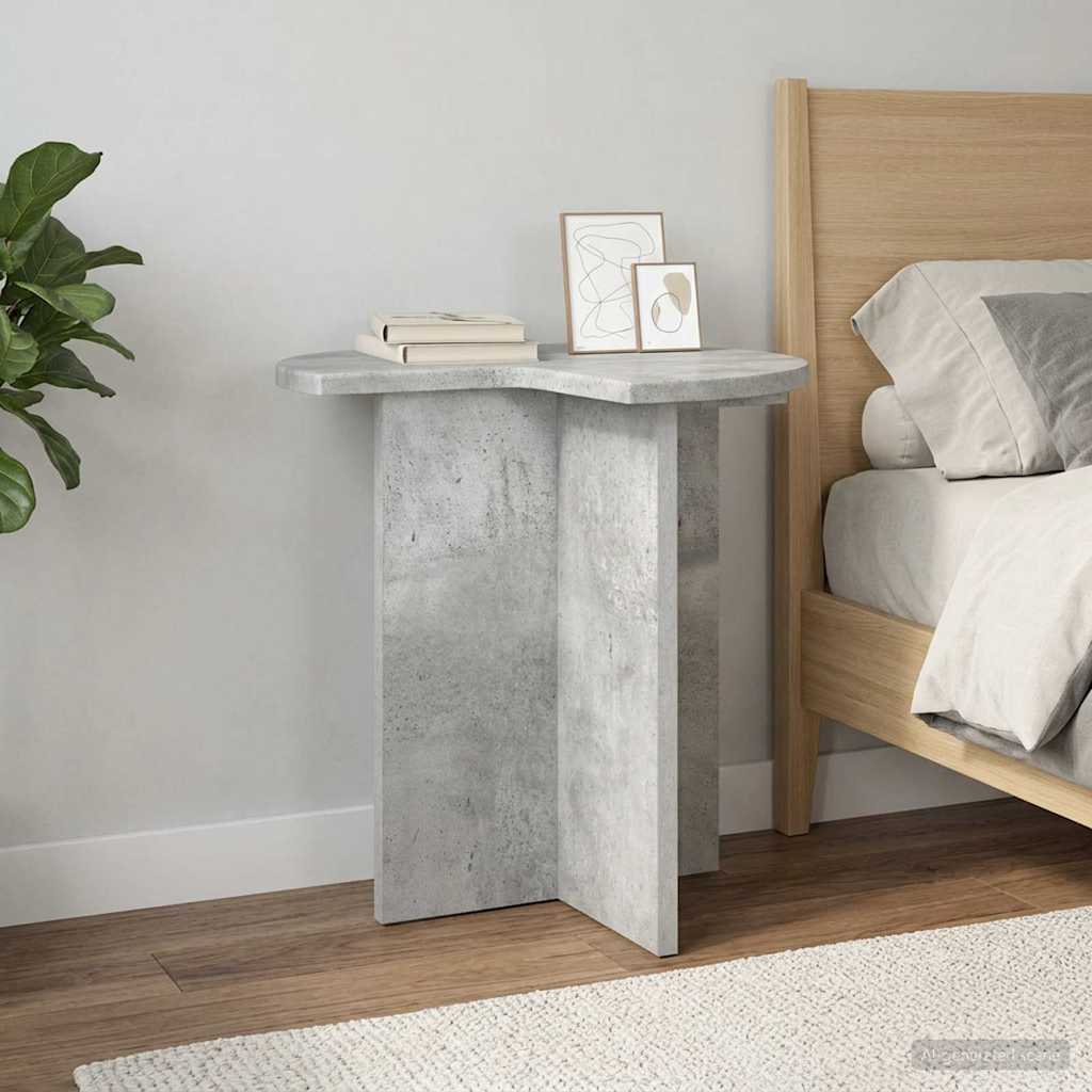 Bijzettafel 2 pcs Betongrijs Ø 39 x 38 cm Bewerkt hout is nu te koop bij PeponiXL, paradijselijk wonen!