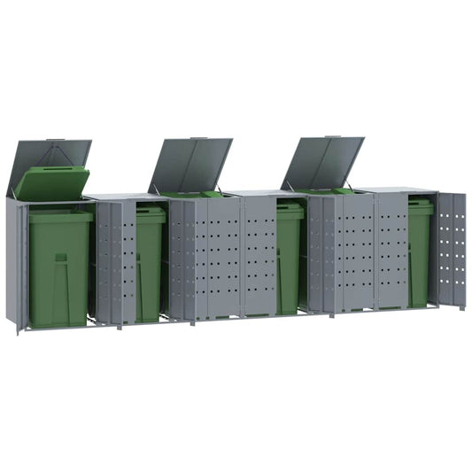 Containerberging voor 6 containers 414x79x117 cm staal grijs is nu te koop bij PeponiXL, paradijselijk wonen!