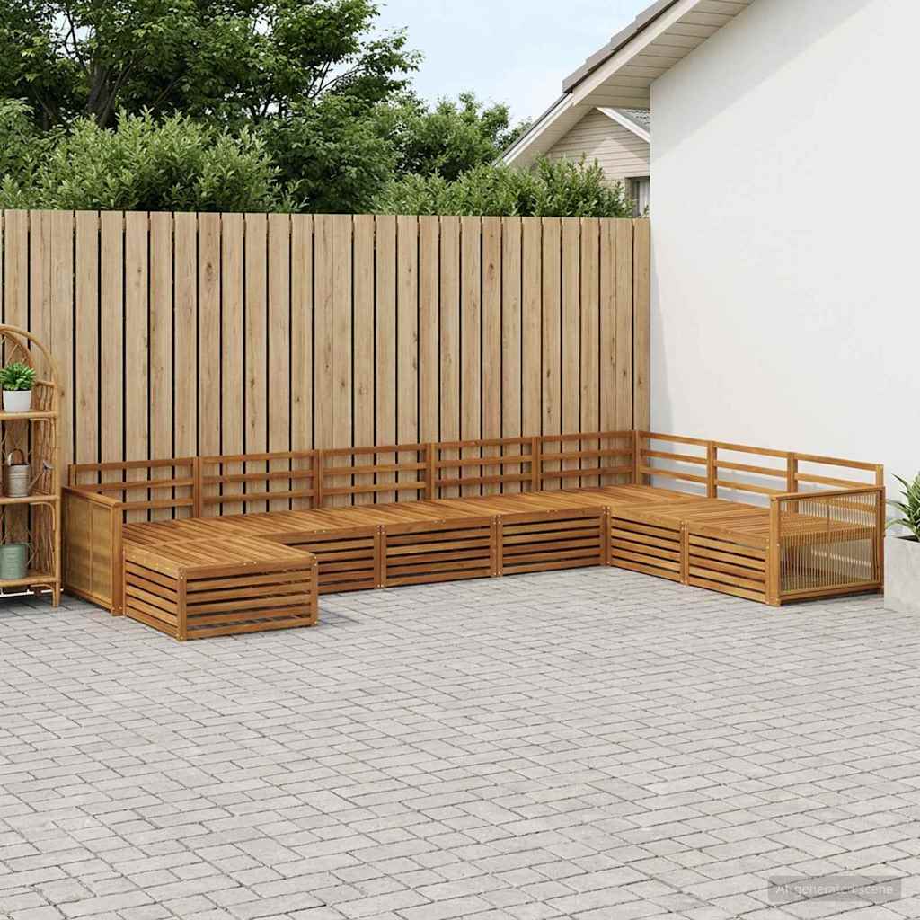 Buiten bankenset 8 pcs Naturel is nu te koop bij PeponiXL, paradijselijk wonen!