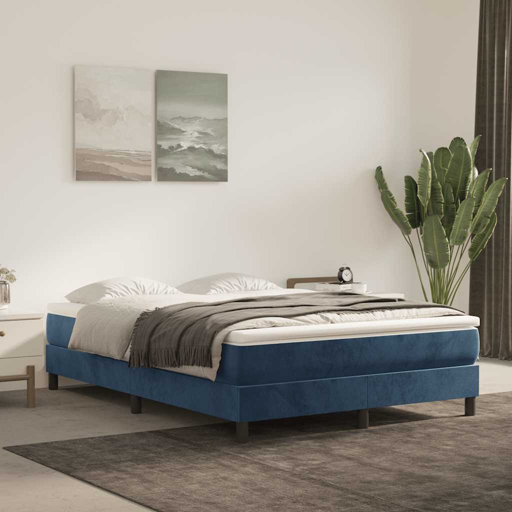 Pocketveringmatras medium 140x220x20 cm fluweel donkerblauw is nu te koop bij PeponiXL, paradijselijk wonen!