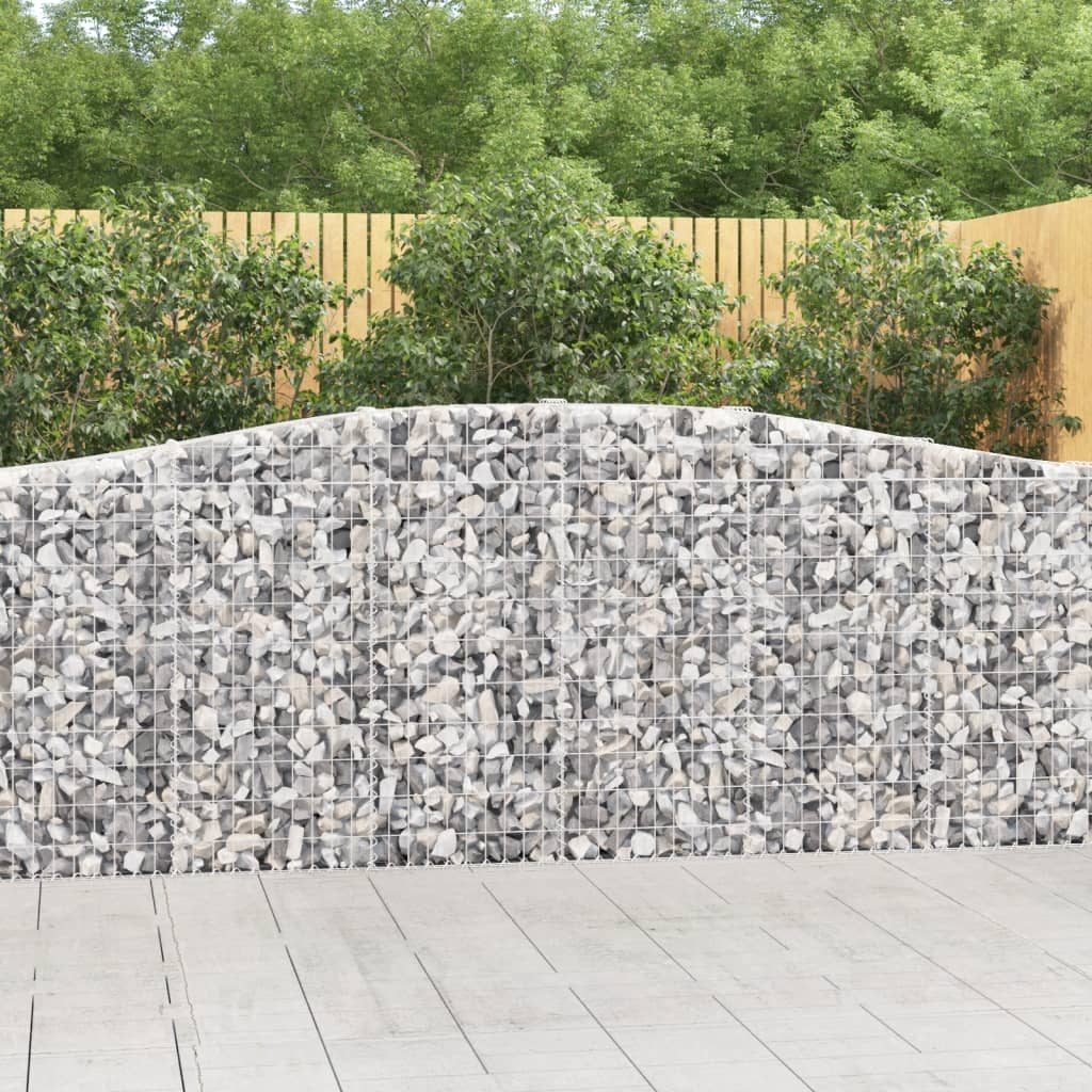 Schanskorven 7 st gewelfd 400x30x100/120 cm ijzer is nu te koop bij PeponiXL, paradijselijk wonen!