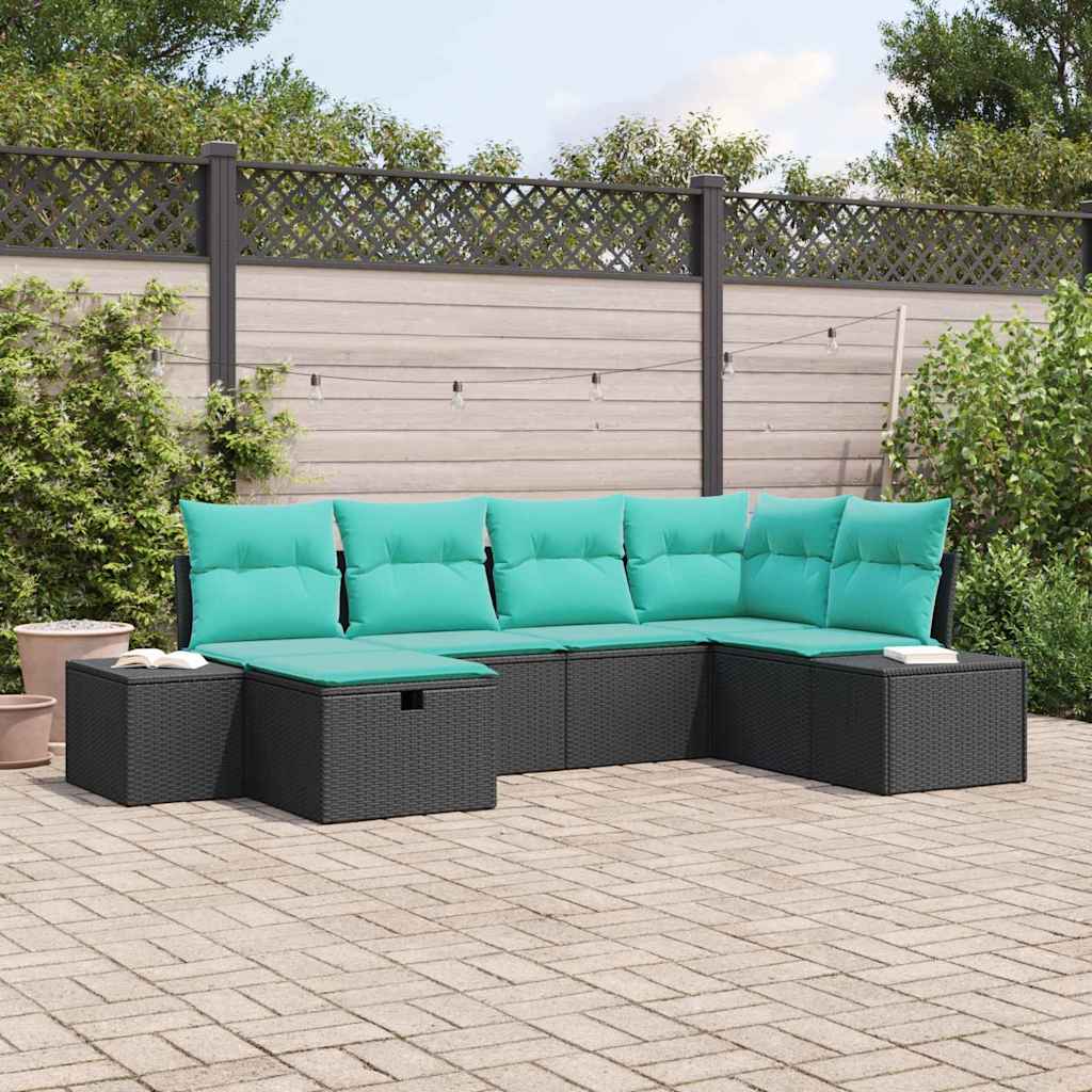 Bankstel 7 st poly rattan is nu te koop bij PeponiXL, paradijselijk wonen!