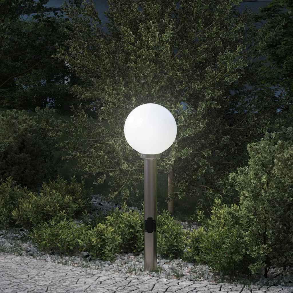 Bolderarmatuur met stopcontact 80 cm RVS IP44 is nu te koop bij PeponiXL, paradijselijk wonen!
