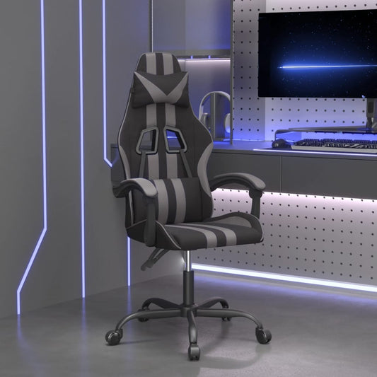 Gamestoel kunstleer zwart en grijs is nu te koop bij PeponiXL, paradijselijk wonen!