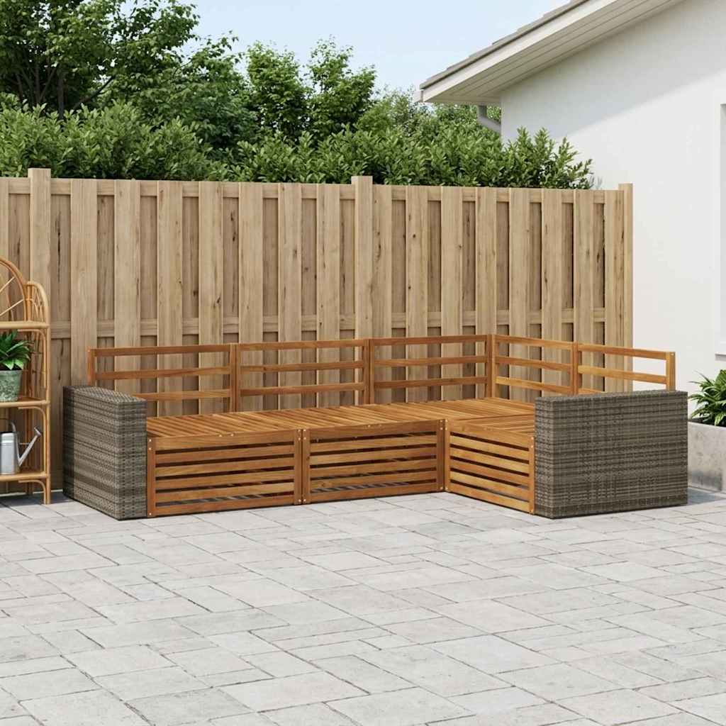 Buiten bankenset 4 pcs Naturel 255,5 x 176,5 x 73 cm is nu te koop bij PeponiXL, paradijselijk wonen!